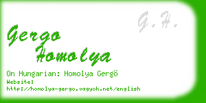 gergo homolya business card